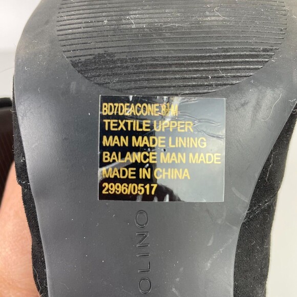 Bandolino Black Cage Micro Suede Peep Toe Heels Slingback Sandals Women's 8.5 - Picture 9 of 10